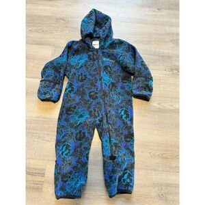Columbia Blue Hooded Removable Fleece Lining Full Zip Snowsuit Baby Size 24MO